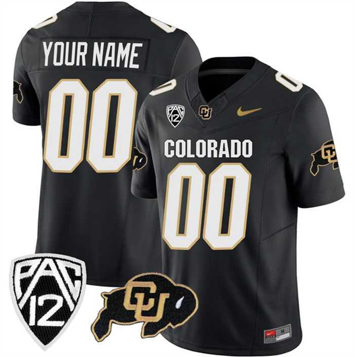 Mens Colorado Buffaloes Active Player Custom Black 2023 F.U.S.E. Stitched Football Jersey->->Custom Jersey